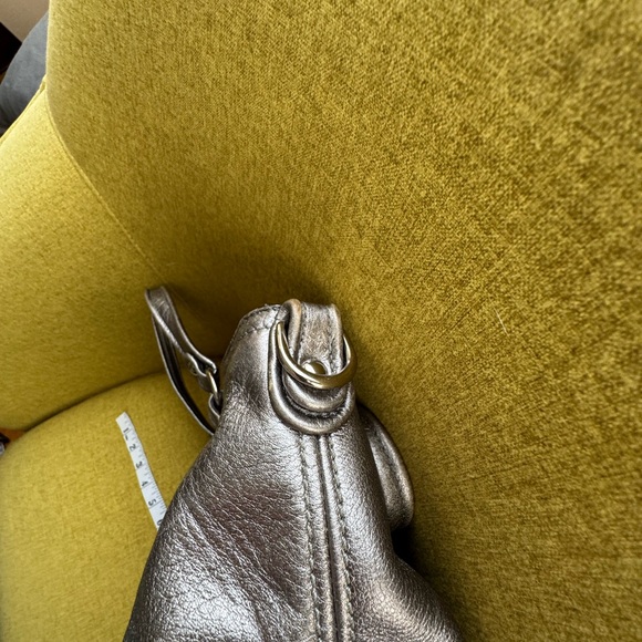 Coach Metallic Silver Satchel - Picture 9 of 12